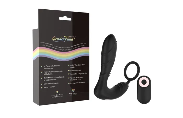Anal | Gender Fluid Enrapt Prostate Vibrator - Black - Gender Fluid