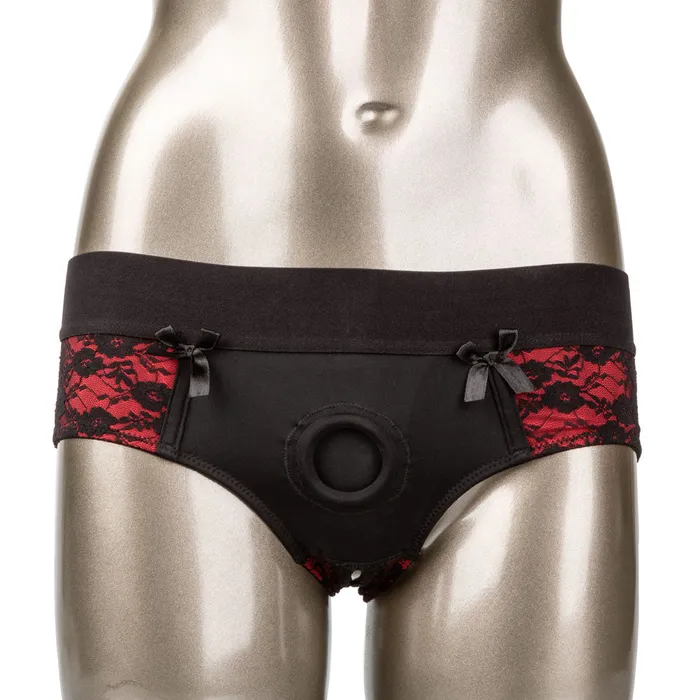 California Exotic Female Sex Toys Scandal Crotchless Pegging Panty Set Sm