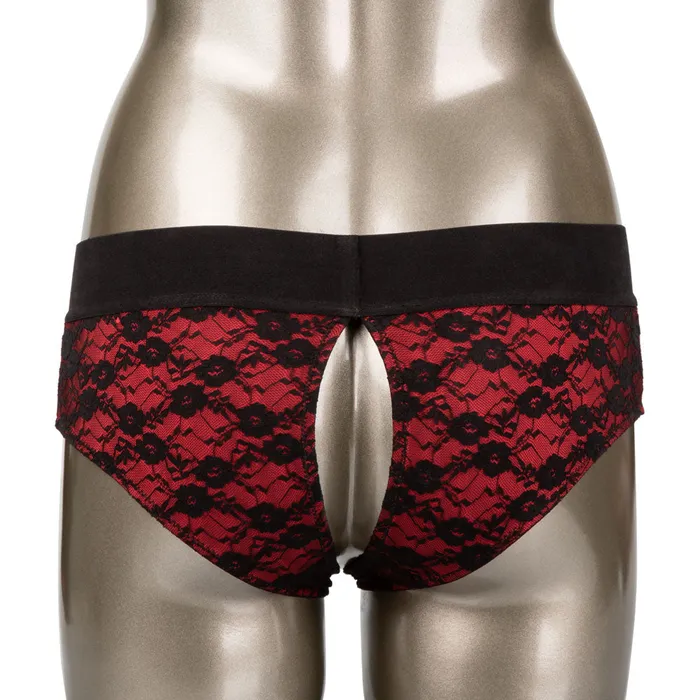 California Exotic Female Sex Toys Scandal Crotchless Pegging Panty Set Sm