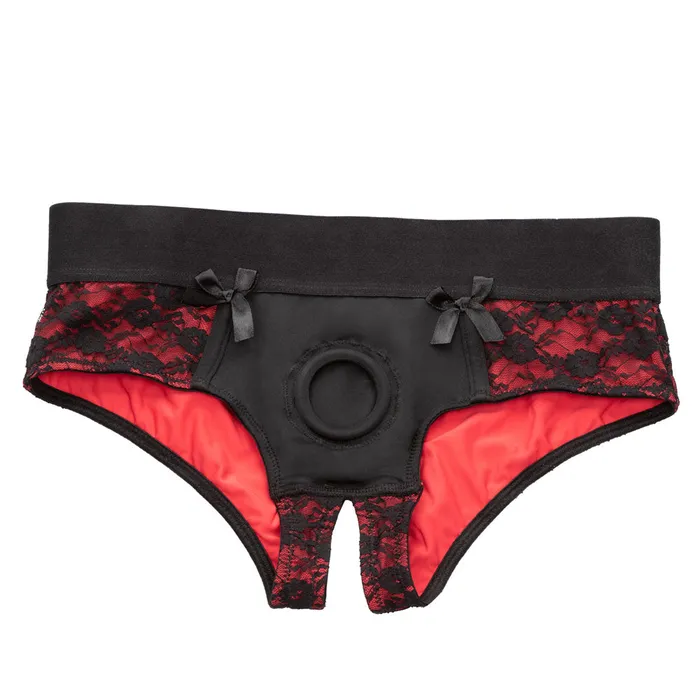 California Exotic Female Sex Toys Scandal Crotchless Pegging Panty Set Sm