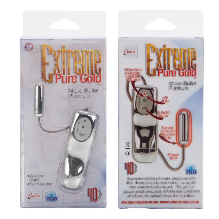 California Exotic Novelties Extreme Pure Gold Micro Bullet Silver Female Sex Toys