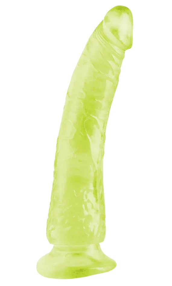 Dildos Pipedream Products Basix Rubber Works Slim 7in Dong Glow In The Dark
