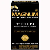 ECS Female Sex Toys Trojan Magnum Thin 12 Pack
