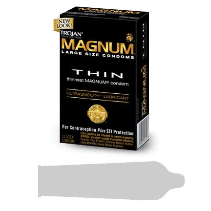 ECS Female Sex Toys Trojan Magnum Thin 12 Pack