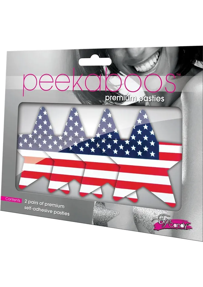 XGen Products Vibrators Peekaboo Pasties Stars Stripes