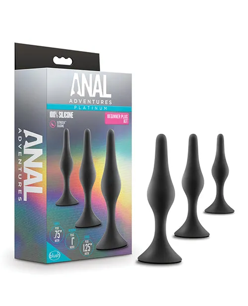 Blush Anal Blush Anal Adventures Platinum Silicone Beginner Plug Kit