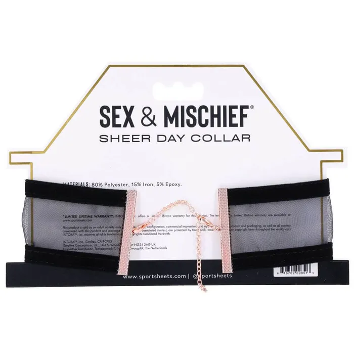 Elevate Your Sensuality with the Sex and Mischief Sheer Day Collar Sport Sheets Male Sex Toys