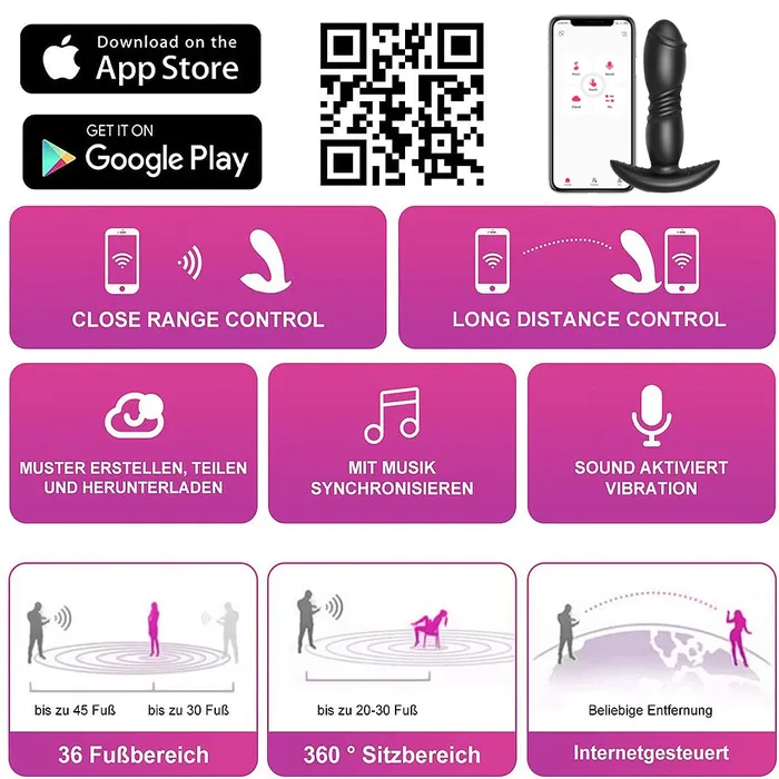 Female Sex Toys Vibratoy Shop APP Control Anal Vibrator