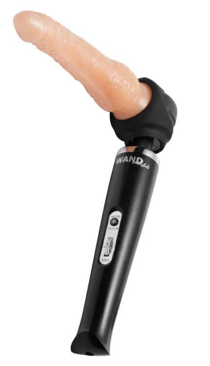 Female Sex Toys XR Brands Enhance Your Pleasure with the Wand Essentials Strap Cap Harness for Dildos in Black