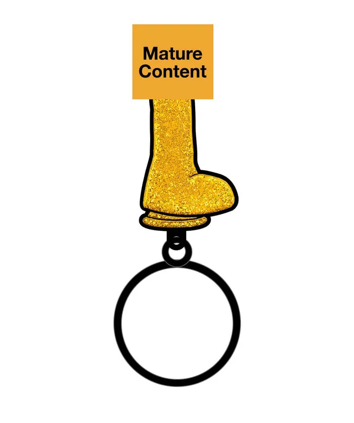 Gold Glitter Sex Toy Dildo Keychain Wood Rocket Female Sex Toys