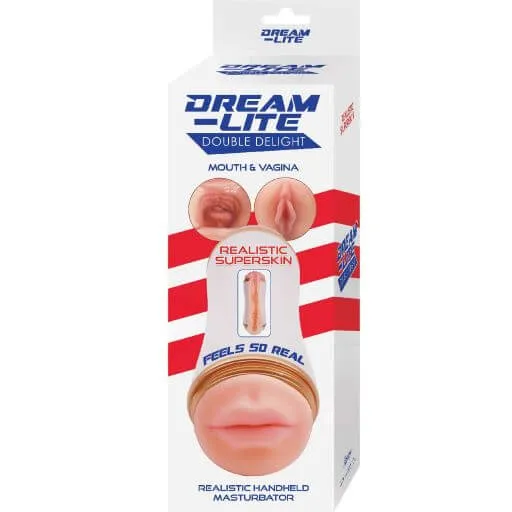 Male Sex Toys Nasstoys Dream Lite Double Delight Masturbator Realistic Male Stroker with Dual Pleasure Options