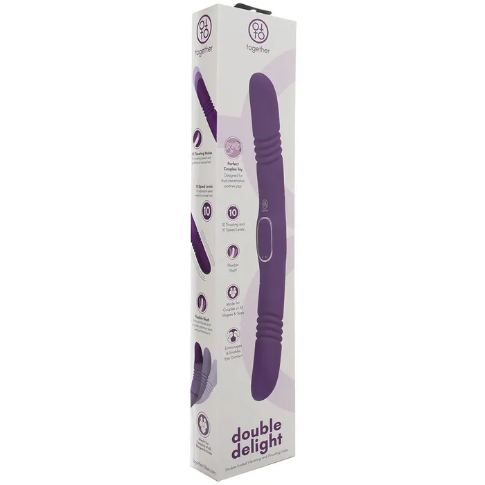 Together Double Delight Vibrating Thrusting Dildo Electric Eel Female Sex Toys